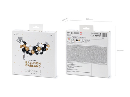 Balon foliowy Cukrowa Laska, 18.5x35 cm, mix (1 op. / 5 szt.)