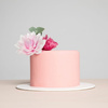 Dekoracja waflowa na tort DALIA RÓŻOWA śr. 12,5 cm kwiaty na tort Rose Decor