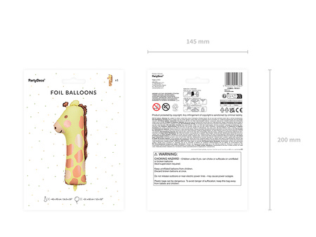 Balon foliowy Kurka, 48x60 cm, mix