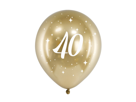 Balony Rainbow 30cm metalizowane, czarny (1 op. / 100 szt.)