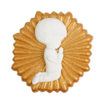 Dekoracja na tort dla chłopca HOSTIA ZŁOTA Rose Decor