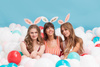 Baner Baby shower, 290x16.5 cm, złoty