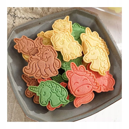 Stemple wykrawaczki z tłoczkiem JEDNOROŻCE UNICORN 6 szt.