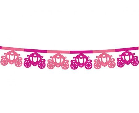#DEGI Girlanda papierowa "Karoca", 360x20x16.6cm, różowa KK