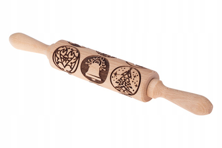 Wałek do ciasteczek z grawerem świątecznym wzór 3 ODETTE Galicja
