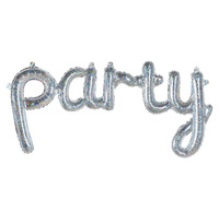 #BFK Balon foliowy Napis PARTY, holo, 82 cm KK
