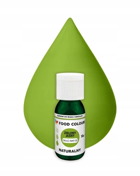 Naturalny barwnik w płynie do mas tłustych i czekolady ZIELONY JASNY 18ml Food Colours