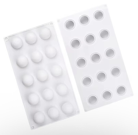 Forma silikonowa do monoporcji żelki KULE 4,2cm 15 GNIAZD