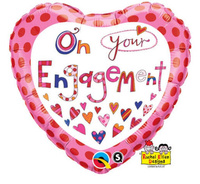 #BFK Balon foliowy 18" QL HRT "On Your Engagement" KK