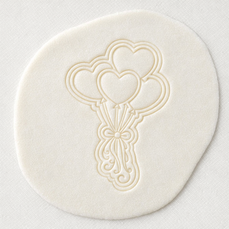 Foremka do tworzenia dekoracji SERDUSZKA BALONIKI foremka + stempel WZ.I KicCake