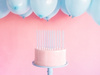 Świeczki urodzinowe gładkie NIEBIESKIE 12 szt. Party Deco