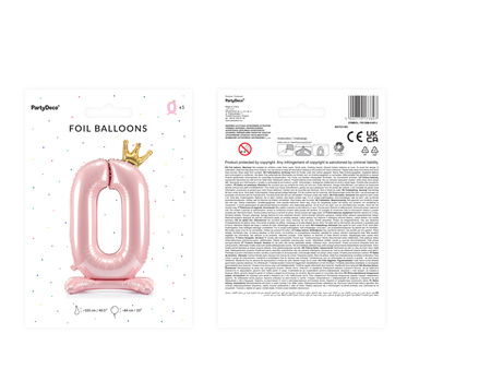 Balony Eco 33 cm, Cyfra ''9'', jasny złoty (1 op. / 6 szt.)