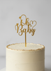 Topper na tort OH BABY 15x10 cm Gender reval Baby Shower