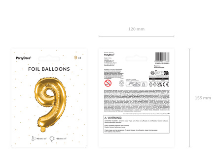 Balon foliowy Cyfra ''3'', 35cm, srebrny