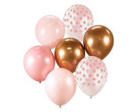 #BB Bukiet balonowy B&C różowo-miedziany, 7 szt.