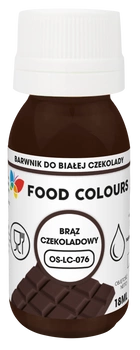 Barwnik do czekolady i mas tłustych BRĄZ CZEKOLADOWY 18 ml Food Colours