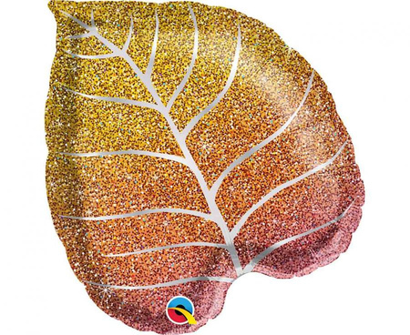 #BFK Balon foliowy 21" QL SHP "Jesienny liść", brokat ombre KK