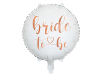 Balon foliowy Bride to be 45cm, biały