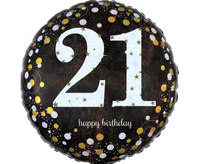 #BFK Balon foliowy 18" SHP - 18c Holo sparkling Birthday 21