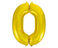 #BFC50 Balon foliowy B&C Cyfra 0, złota, 92 cm AA