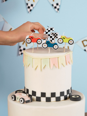 Balonowy topper na tort, tęcza, mix, 29 cm