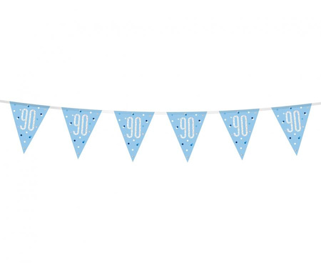 #DEBA Banner Glitz 90, z flagami, niebieski, 274 cm