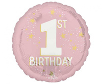 #BFK Balon foliowy 18" CIR- Little Miss Wonderful 1st Bday