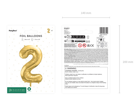 Balon foliowy Cyfra ''4'', 72cm, beż