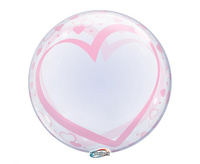 #BFK Balon Takara Bubble Balloon - Serca i serduszka, 555 mm/ 10 szt. (rozm. QL 24,0") KK