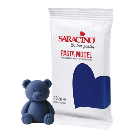 Lukier plastyczny masa cukrowa do modelowania figurek na tort GRANATOWA 250g Saracino
