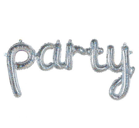 #BFK Balon foliowy Napis PARTY, holo, 82 cm KK