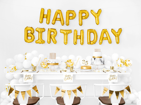 Baner Happy Birthday, j. różowy, 15 x 175 cm