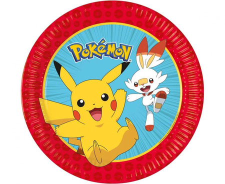 Talerzyki papierowe Pokemon 23 cm (8 szt.)