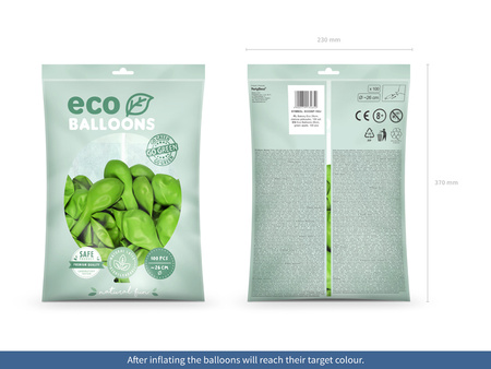 Balony Eco 26cm pastelowe, czerwony (1 op. / 100 szt.)