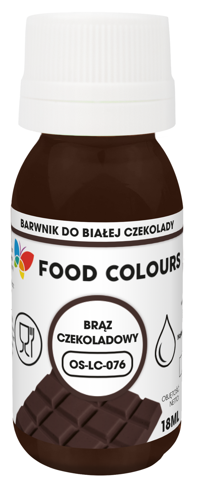 Barwnik do czekolady i mas tłustych brąz czekoladowy 18 ml Food Colours