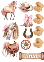 Opłatek na tort KONIE WZ.IV