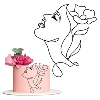 Topper na tort linearny TWARZ KOBIETY WZ.III
