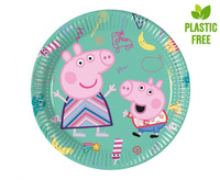 #ZTA Talerzyki pap. Peppa Pig, next generation, 20 cm, 8 szt. (plastic-free)