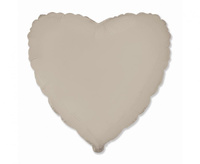 #BFK Balon foliowy 18" FX - Serce (matowe Creamy Late), niepakowany