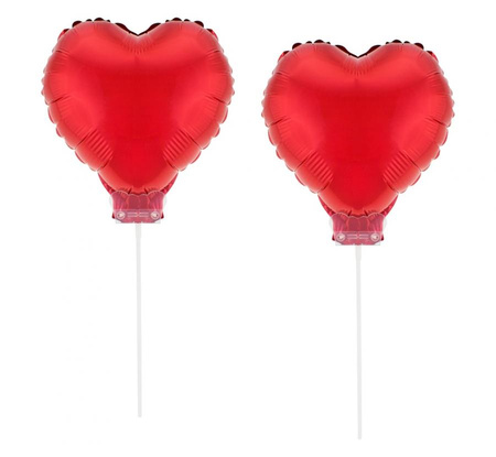 #BL Zestaw Dwa Serca, 11" czerwone, z patyczkami KK
