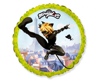 #BFK Balon foliowy 18" FX - Miraculous - Cat Noir (okrągły), niepakowany