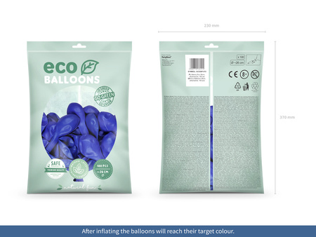 Balony Eco 26cm metalizowane, brązowy (1 op. / 100 szt.)
