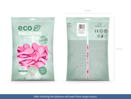 Balony Eco 26cm metalizowane, bordo (1 op. / 100 szt.)