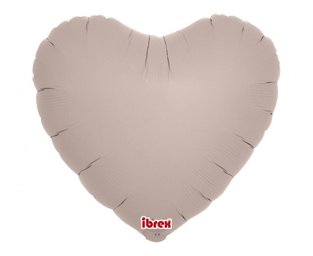 #BFK Balon Ibrex Hel, serce 14", Warm Gray, 5 szt.