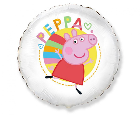 #BFK Balon foliowy 18" FX - Happy Peppa (biały), 1 szt., niepakowany