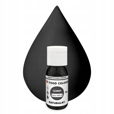 Naturalny barwnik w płynie do mas tłustych i czekolady CZARNY 18ml Food Colours