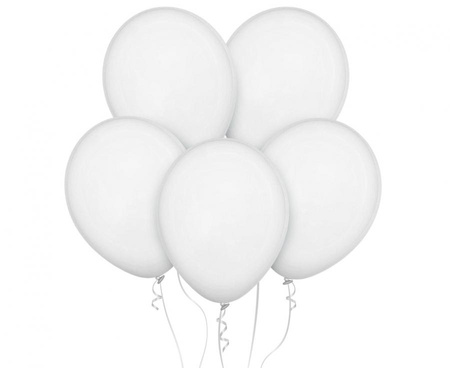 #BL Balony Decomex 11", pastel White, 100 szt.