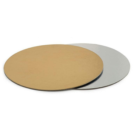 Podkład dwustronny pod ciasto ŚR. 24 cm ZŁOTO - SREBRNY
