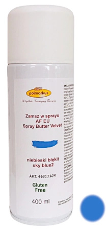 Zamsz cukierniczy w sprayu NIEBIESKI - BŁĘKITNY 400 ml Polmarkus LESEPIDADO