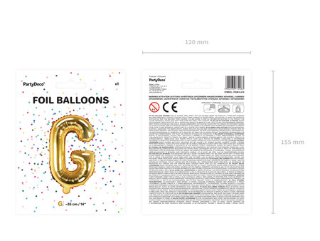 Balon foliowy Litera ''A'', 35cm, srebrny